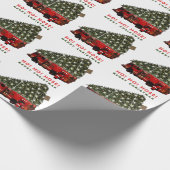 Brandweerman Kerstcadeau Cadeaupapier (Hoek)