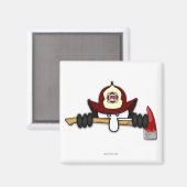 Brandweerman Kilroy Magnet 2 Magneet (Voorkant / Achterkant)