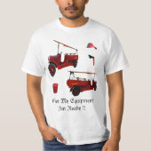 Brandweerman klaar om te gaan, t-shirt (Voorkant)