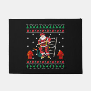 Brandweerman lelijke kerst trui Xmas jongens meisj Deurmat