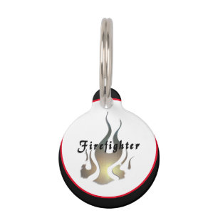 Brandweerman Logo Flame Huisdierpenning