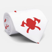 brandweerman logo rood silhouet stropdas (Opgerold)