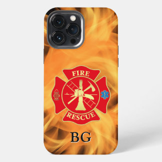 Brandweerman Maltese Cross Fire Rescue Fire Flame iPhone 13 Pro Max Hoesje