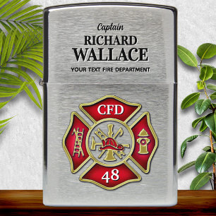 Brandweerman Maltese Cross gepersonaliseerd