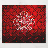 brandweerman Maltese kruis Bier Etiket (Enkel label)