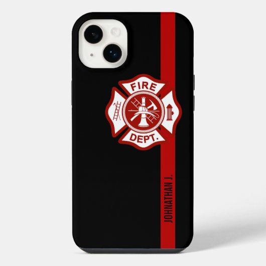 Brandweerman Maltese kruis Thin Red Line iPhone Hoesje (Achterkant)