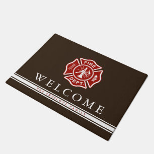 brandweerman Maltese kruis   Welkom koffie Deurmat