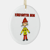 Brandweerman Mama T-shirts en geschenken Keramisch Ornament (Rechts)
