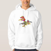 Brandweerman met brandslang hoodie (Voorkant)