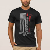 Brandweerman met T-shirt voor vuur (Voorkant)
