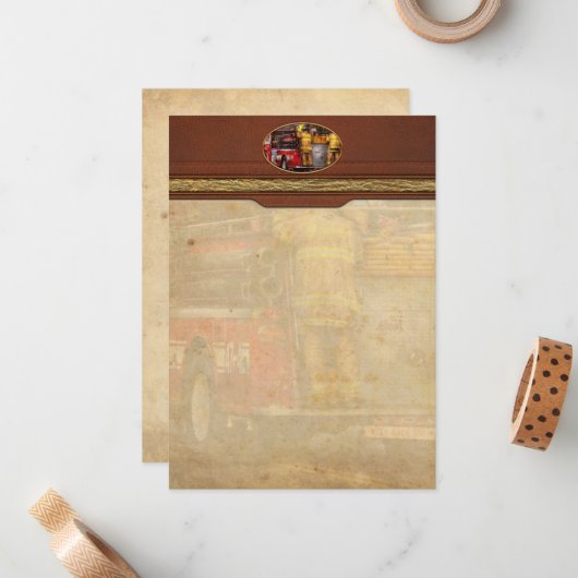 Brandweerman - Metuchen Fire Department Notitiekaartje (Voorkant / Achterkant in situ)