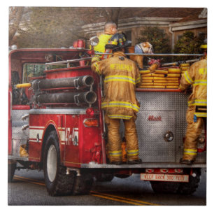 Brandweerman - Metuchen Fire Department Tegeltje
