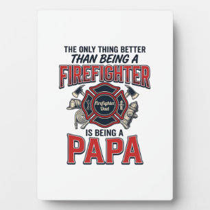 Brandweerman Papa Vintage Gravure Shirt Ontwerp_1 Fotoplaat