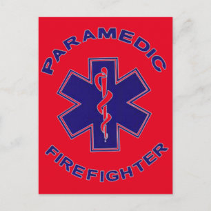 Brandweerman Paramedic Briefkaart