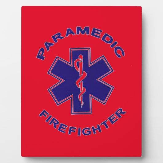 Brandweerman Paramedic Fotoplaat (Voorkant)