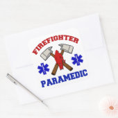Brandweerman Paramedic Vierkante Sticker (Envelop)