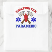 Brandweerman Paramedic Vierkante Sticker (Tas)