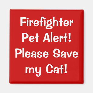 Brandweerman Pet Alert! Magneet