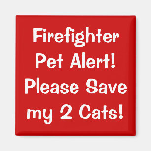Brandweerman Pet Alert! Magneet
