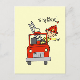 Brandweerman Redt de Dag T-shirts en Cadeaus Briefkaart