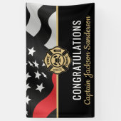 Brandweerman Retirement Party Brandweerman Rode li Spandoek (Verticaal)