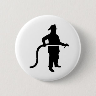 Brandweerman Ronde Button 5,7 Cm