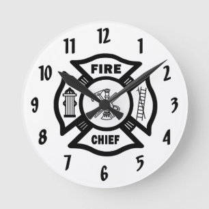 Brandweerman ronde klok