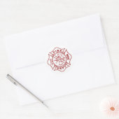 Brandweerman Ronde Sticker (Envelop)