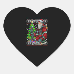 Brandweerman, Santa Claus Fireman Costuum Hart Sticker
