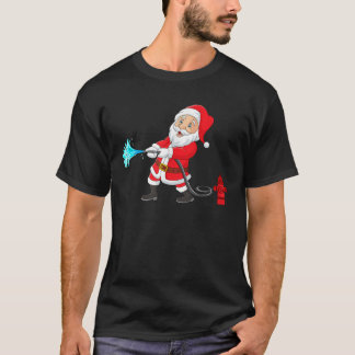Brandweerman Santa Claus Grappige Brandweerman San T-shirt