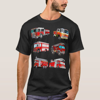 Brandweerman Soorten Brandweerwagen Jongen Peuter  T-shirt