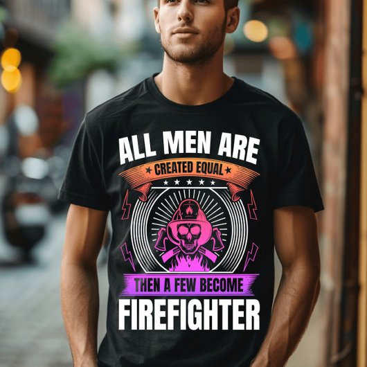Brandweerman steunt t-shirt