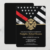 Brandweerman Thin Red Line Brandweerman Afstuderen Kaart (Voorkant / Achterkant)