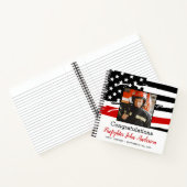 Brandweerman Thin Red Line Foto Retirement Guest Notitieboek (Binnen)