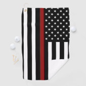 Brandweerman Thin Red Line Golf Towel Golfhanddoek (Insitu)