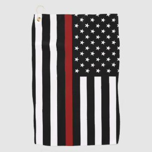 Brandweerman Thin Red Line Golf Towel Golfhanddoek