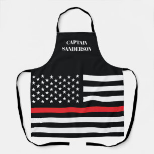 Brandweerman Thin Red Line Vlag Amerikaans Vuurman Schort