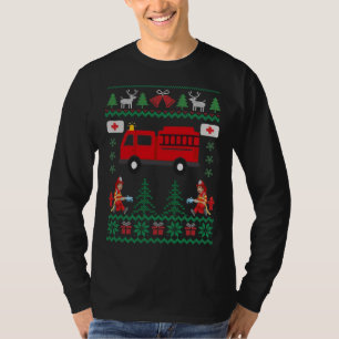 Brandweerman Ugly KerstSweater T-shirt