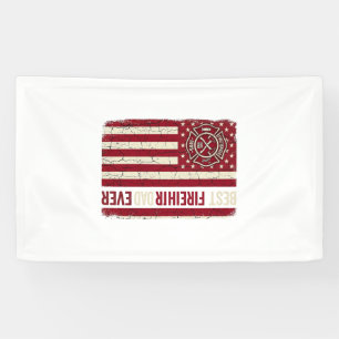 Brandweerman Vader Verticale Vlag Vintage Spandoek