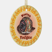 Brandweerman van Boston Keramisch Ornament (Rechts)