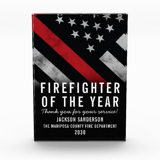 Brandweerman van het Jaar van de erkenning van de  Fotoblokken (Voorkant)