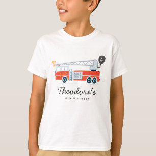 Brandweerman Verjaardag Jongen Party Outfit Brandw T-shirt