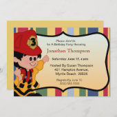 Brandweerman Verjaardag Uitnodigingen (Voorkant / Achterkant)