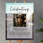 Brandweerman viering van het leven Foto, Begrafeni Poster