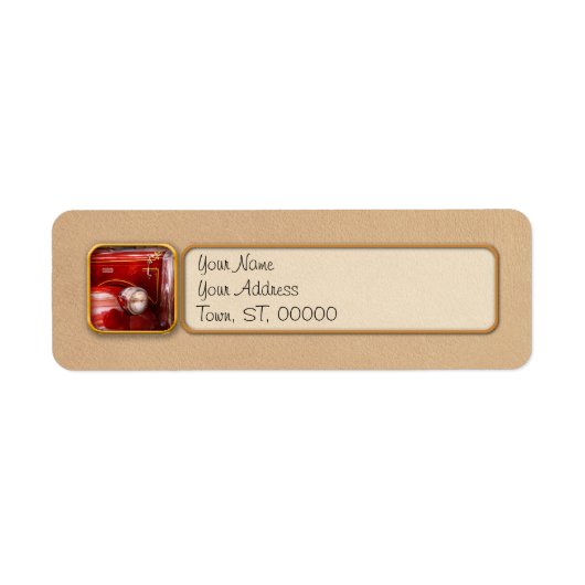 Brandweerman - Ward La France Etiket (Voorkant)