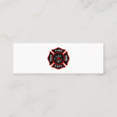 Brandweerman White Mini Visitekaartje (Achterkant)