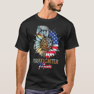 Brandweerman Zonnebloem Brandweerman Mom T-shirt