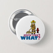 Brandweermeisjes Ronde Button 5,7 Cm (Voorkant /achterkant)