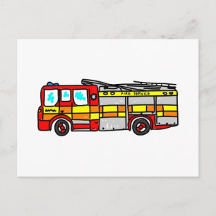 Brandweermotor Briefkaart