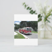 brandweermotor briefkaart (Staand voorkant)